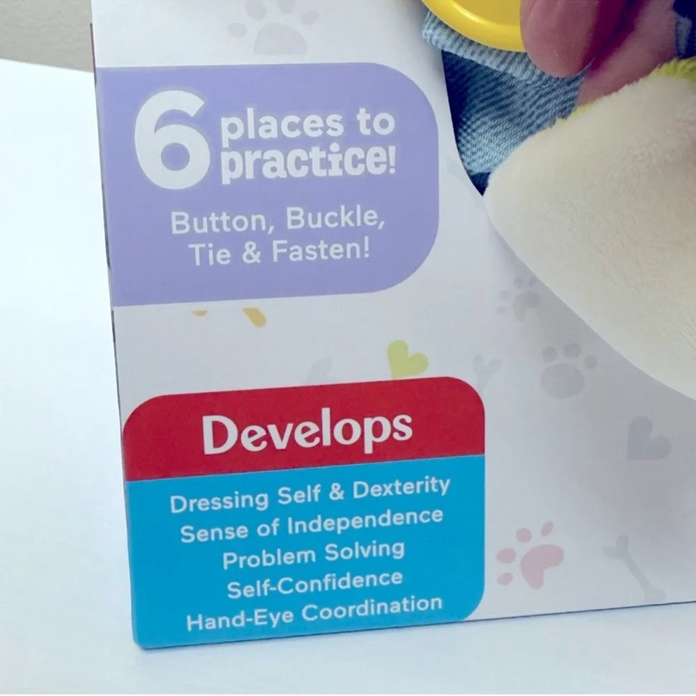 Fisher-Price Fp Pets Learn-To-Dress Pup Preschool Fine Motor Toy For Ages 2+ NEW